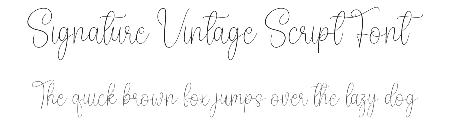 Signature Vintage Script Font by creativeletter — Script Handwritten Font