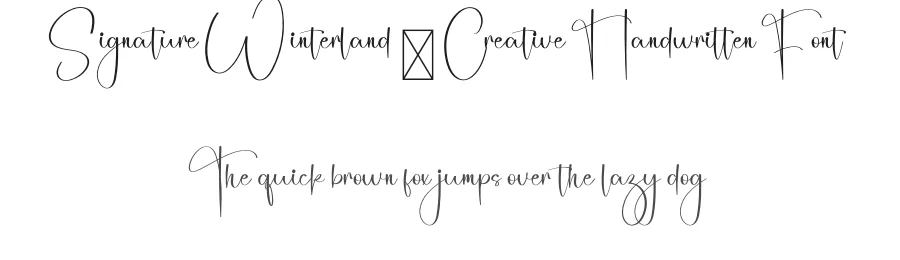 Signature Winterland – Creative Handwritten Font by freshtypeink — Script Handwritten Font