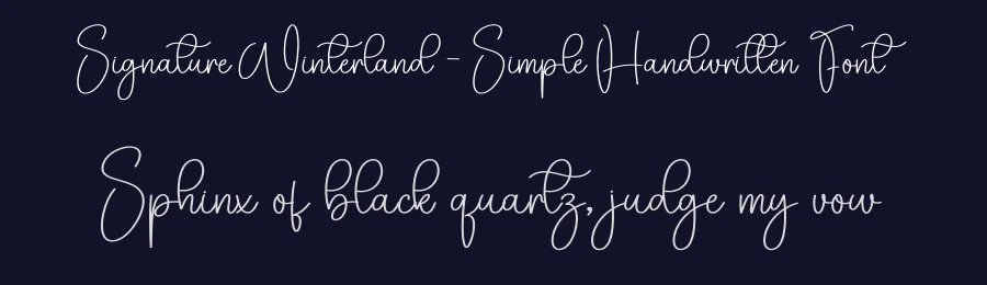 Signature Winterland – Simple Handwritten Font by creativeletter — Script Handwritten Font — thumbnail 2