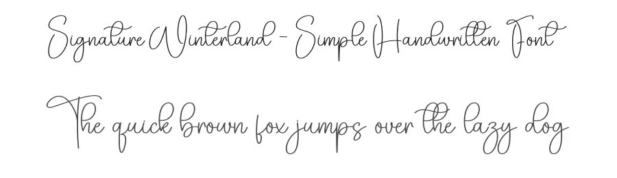 Signature Winterland – Simple Handwritten Font by creativeletter — Script Handwritten Font