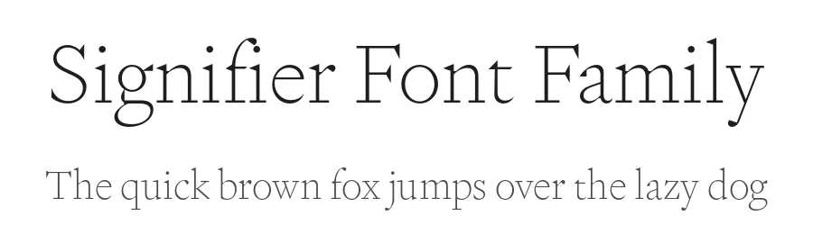 Signifier Font Family by Klim Type Foundry — Serif Font