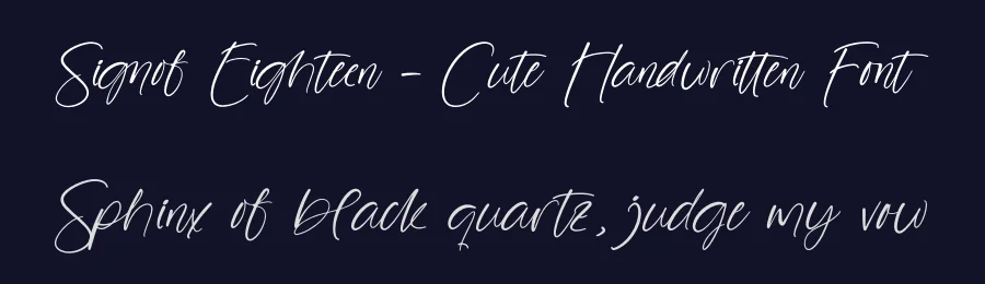 Signof Eighteen – Cute Handwritten Font by stylishtype.co — Script Handwritten Font — thumbnail 2