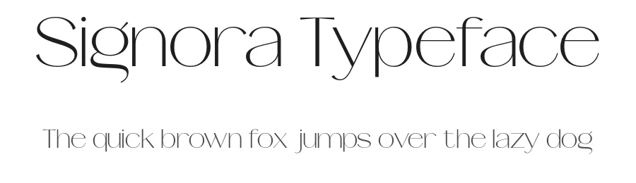 Signora Typeface by Glowtype — Sans Serif Font