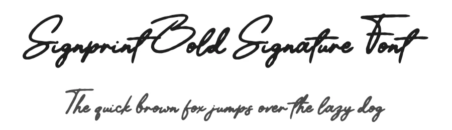 Signprint Bold Signature Font by PutraCetol Studio — Script Handwritten Font