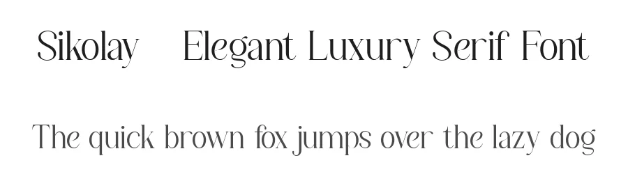 Sikolay – Elegant Luxury Serif Font by FlawlessAndCo — Decorative Font