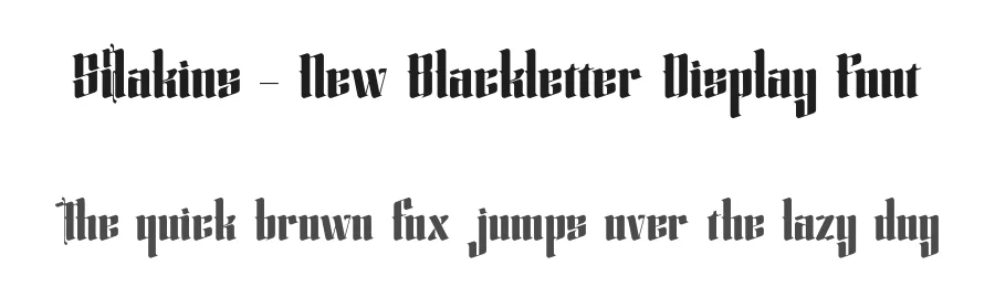 Silakins – New Blackletter Display Font by timelesstype.co — Blackletter Font