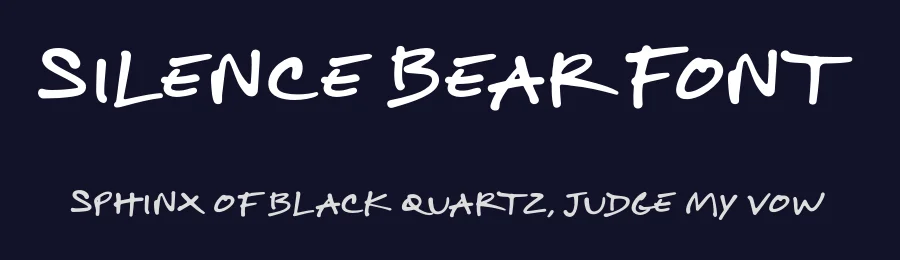 Silence Bear Font by bodig — Display Font — thumbnail 2