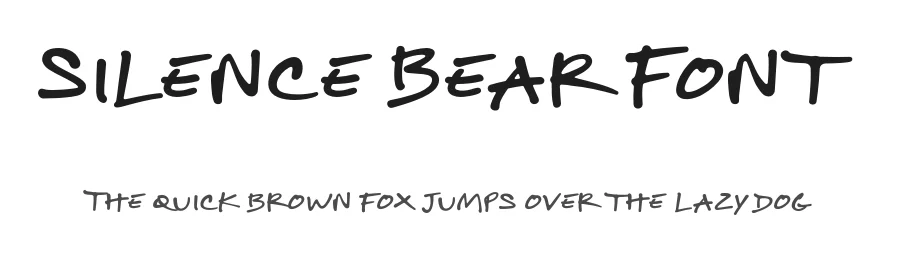 Silence Bear Font by bodig — Display Font