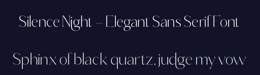 Silence Night – Elegant Sans Serif Font by timelesstype.co — Serif Font — thumbnail 2
