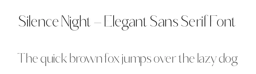 Silence Night – Elegant Sans Serif Font by timelesstype.co — Serif Font