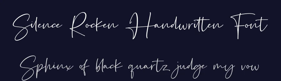 Silence Rocken Handwritten Font by fikryal — Script Handwritten Font — thumbnail 2