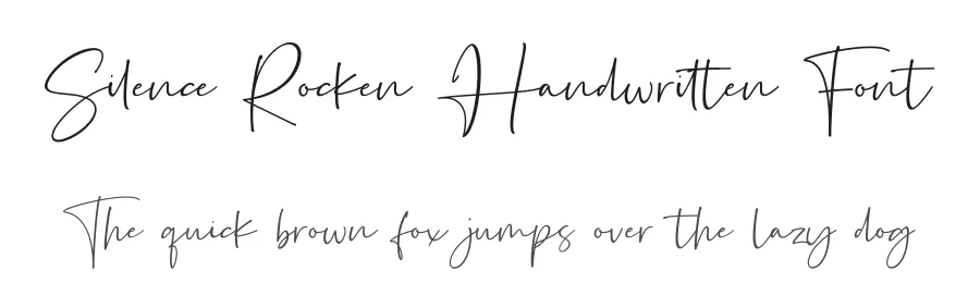 Silence Rocken Handwritten Font by fikryal — Script Handwritten Font