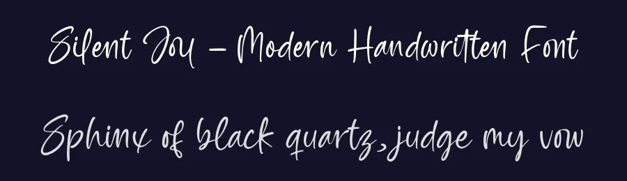Silent Joy – Modern Handwritten Font by letterenastudios — Script Handwritten Font — thumbnail 2