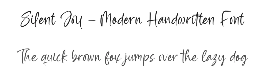 Silent Joy – Modern Handwritten Font by letterenastudios — Script Handwritten Font