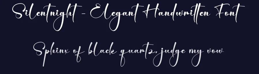 Silentnight – Elegant Handwritten Font by creativeletter — Script Handwritten Font — thumbnail 2