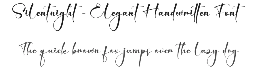 Silentnight – Elegant Handwritten Font by creativeletter — Script Handwritten Font
