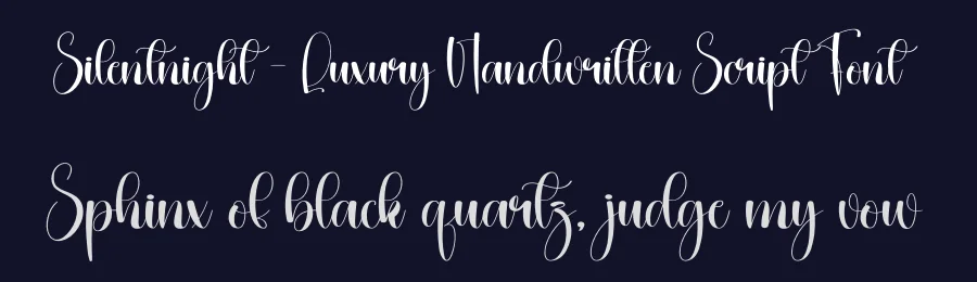 Silentnight – Luxury Handwritten Script Font by creativeletter — Script Handwritten Font — thumbnail 2