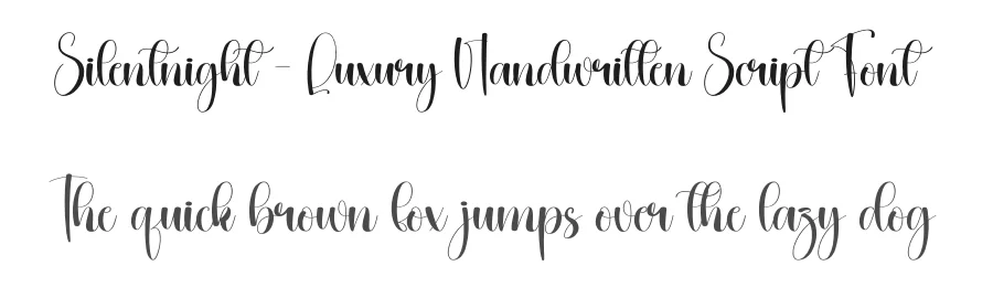 Silentnight – Luxury Handwritten Script Font by creativeletter — Script Handwritten Font