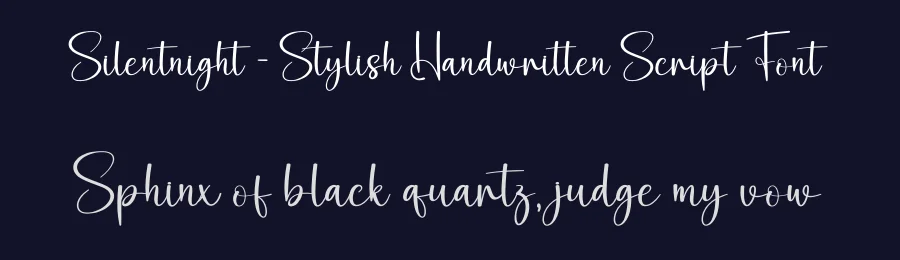 Silentnight – Stylish Handwritten Script Font by creativeletter — Script Handwritten Font — thumbnail 2