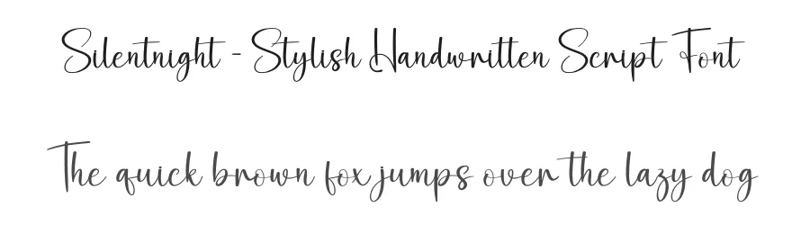 Silentnight – Stylish Handwritten Script Font by creativeletter — Script Handwritten Font