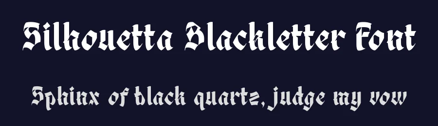 Silhouetta Blackletter Font by TypeClassHeroes — Blackletter Font — thumbnail 2