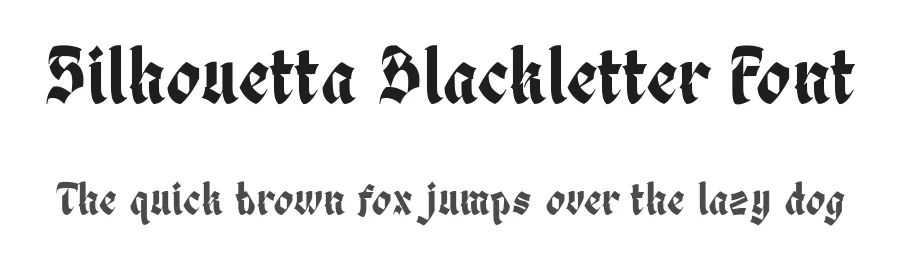 Silhouetta Blackletter Font by TypeClassHeroes — Blackletter Font
