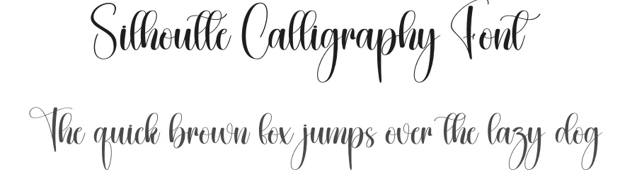 Silhoutte Calligraphy Font by creativeletter — Script Handwritten Font