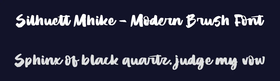 Silhuett Mhike – Modern Brush Font by letterenastudios — Script Handwritten Font — thumbnail 2