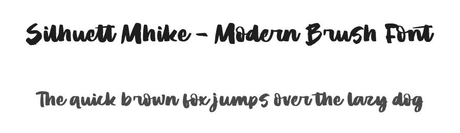 Silhuett Mhike – Modern Brush Font by letterenastudios — Script Handwritten Font