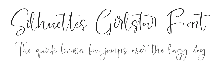 Silhuettes Girlstar Font by letterenastudios — Script Handwritten Font
