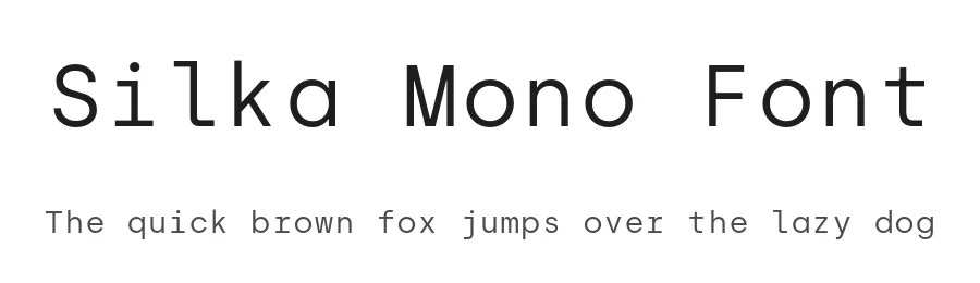Silka Mono Font by atipo — Sans Serif Font