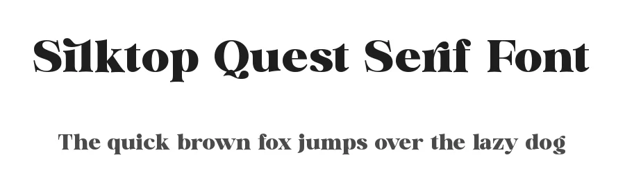 Silktop Quest Serif Font by timelesstype.co — Serif Font