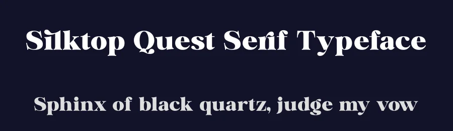 Silktop Quest Serif Typeface by timelesstype.co — Display Font — thumbnail 2