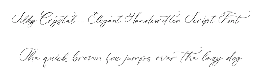Silky Crystal – Elegant Handwritten Script Font by letterenastudios — Serif Font