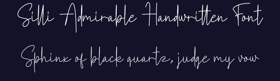 Silli Admirable Handwritten Font by creativeletter — Script Handwritten Font — thumbnail 2