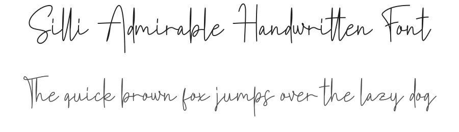 Silli Admirable Handwritten Font by creativeletter — Script Handwritten Font