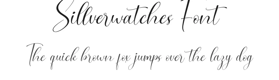 Sillverwatches Font by VinType — Script Handwritten Font