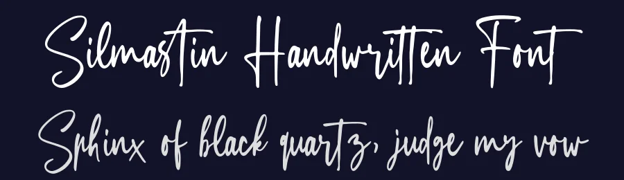 Silmastin Handwritten Font by [email protected] — Script Handwritten Font — thumbnail 2