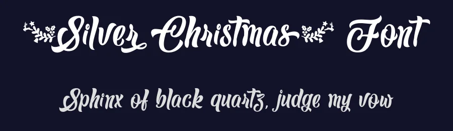 Silver Christmas Font by Typhoon Type - Suthi Srisopha — Script Handwritten Font — thumbnail 2