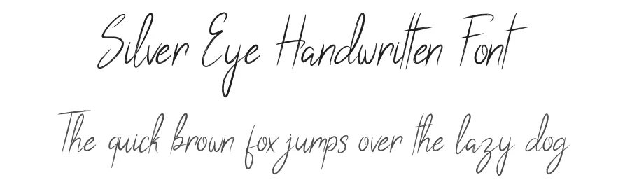 Silver Eye Handwritten Font by edricstudio — Script Handwritten Font