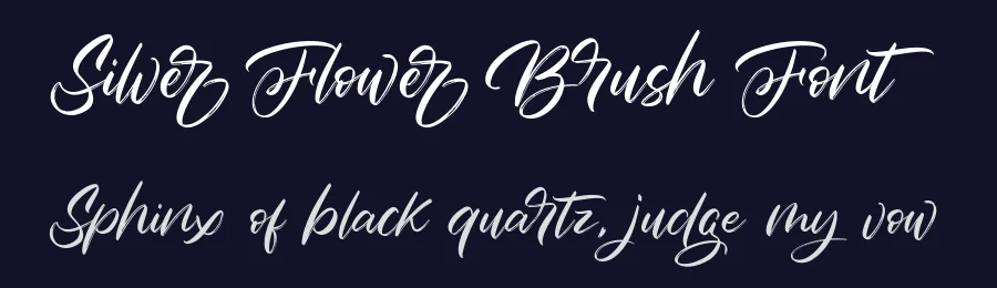 Silver Flower Brush Font by Type Factory — Script Handwritten Font — thumbnail 2