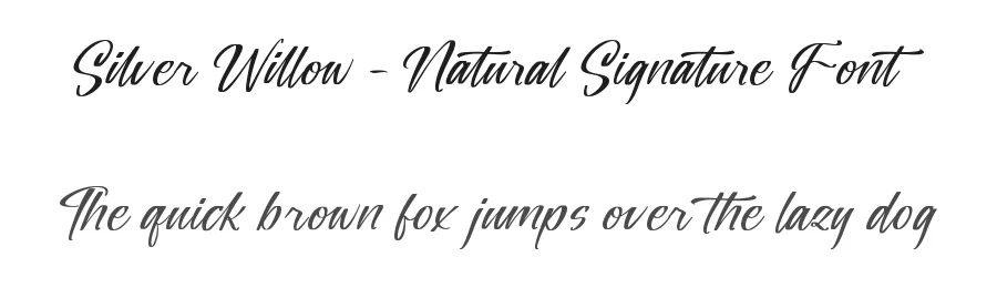 Silver Willow – Natural Signature Font by stylishtype.co — Script Handwritten Font