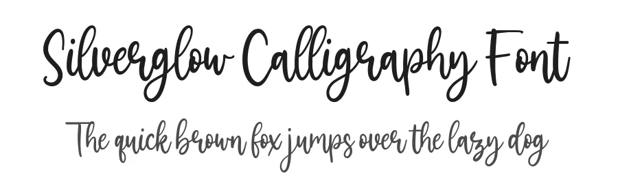 Silverglow Calligraphy Font by balpirick — Script Handwritten Font