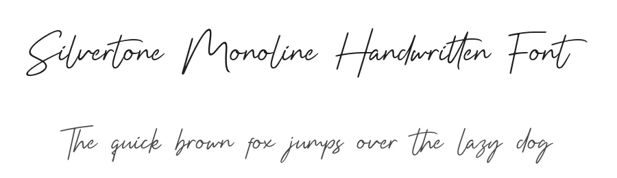 Silvertone Monoline Handwritten Font by balpirick — Script Handwritten Font