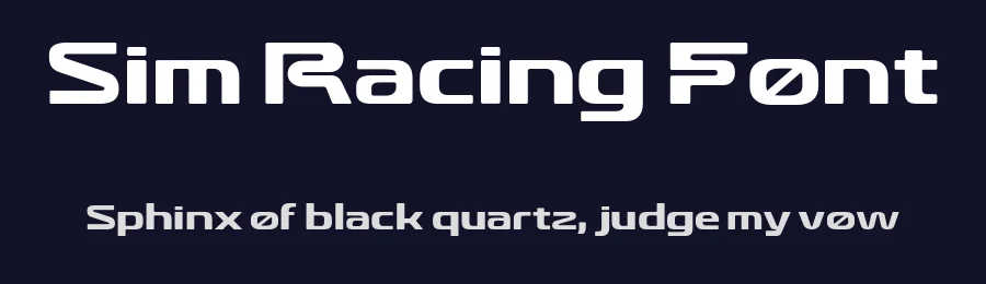 Sim Racing Font by Elsa Villing — Sans Serif Font — thumbnail 2