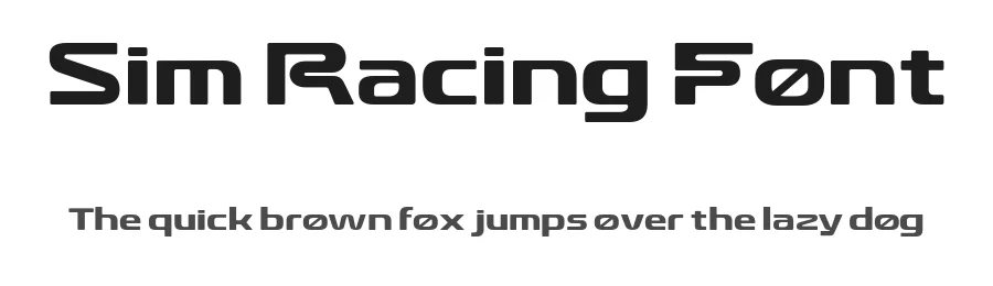 Sim Racing Font by Elsa Villing — Sans Serif Font