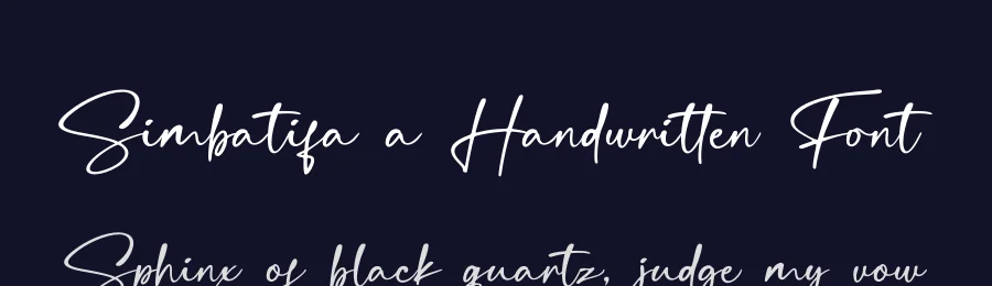 Simbatifa a Handwritten Font by Basnistudio — Script Handwritten Font — thumbnail 2