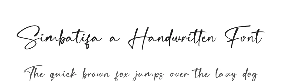 Simbatifa a Handwritten Font by Basnistudio — Script Handwritten Font