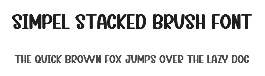 Simpel Stacked Brush Font by inermediaSTUDIO — Display Font