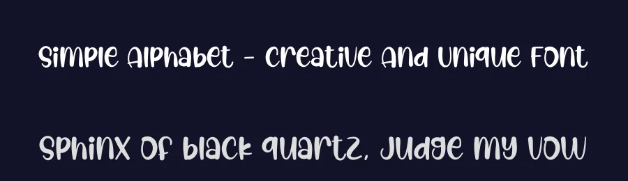 Simple Alphabet – Creative And Unique Font by creativeletter — Display Font — thumbnail 2